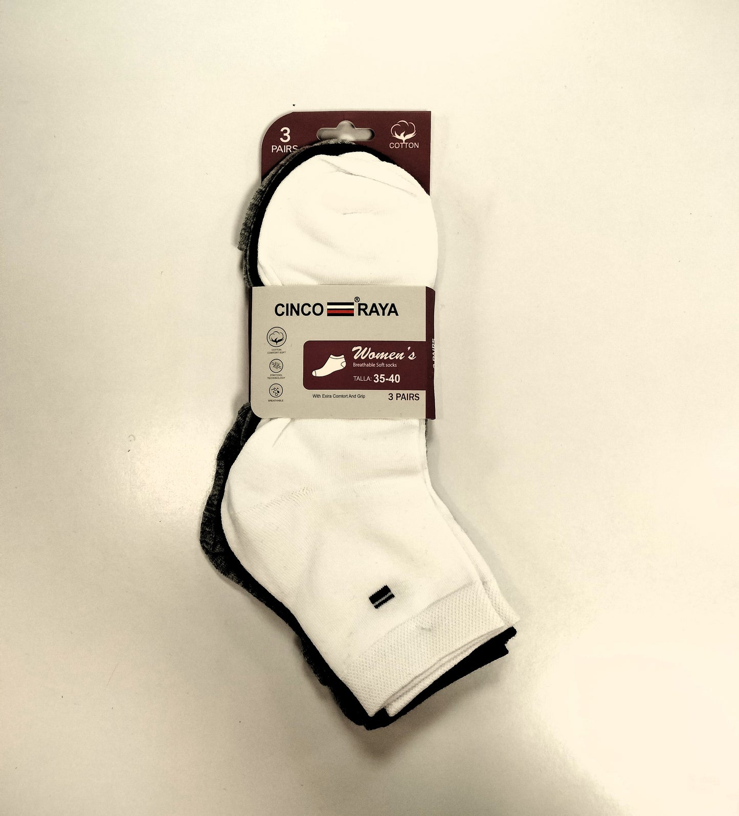 Pack 3 calcetines tobilleros