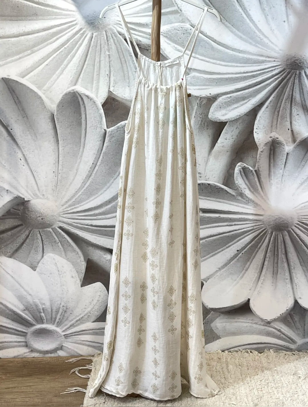 Vestido cortina oro