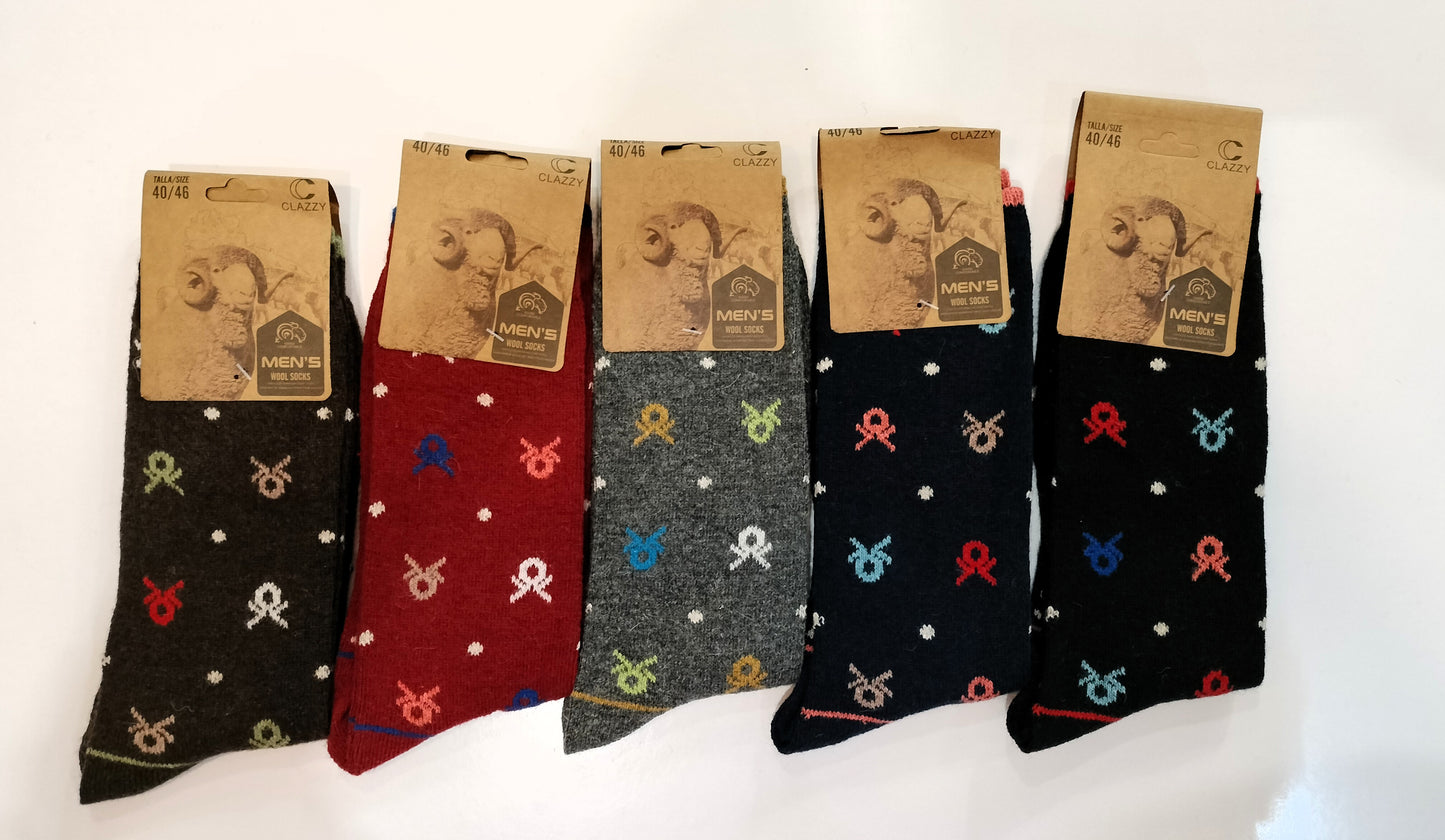 Calcetines lana estampados 40-46