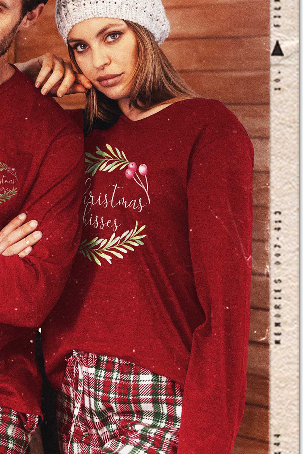 Pijama Xmas Kisses - rojo
