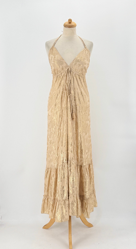 Vestido Gold Blockprint