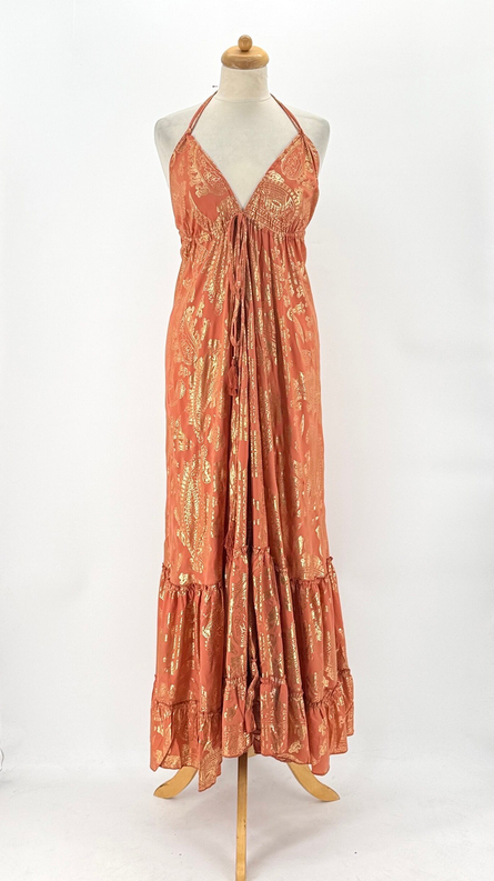 Vestido Gold Blockprint