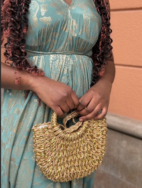 Vestido Gold Blockprint