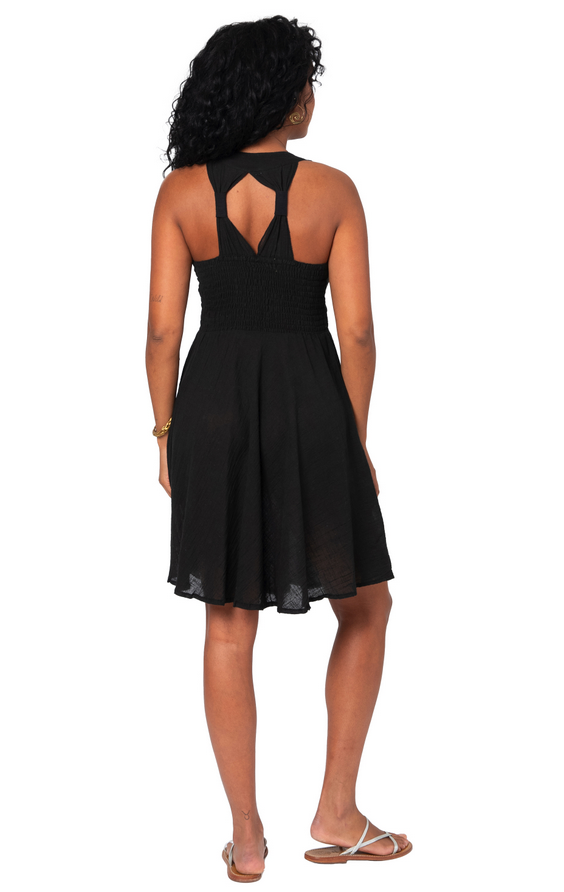 Vestido corto nadadora - negro