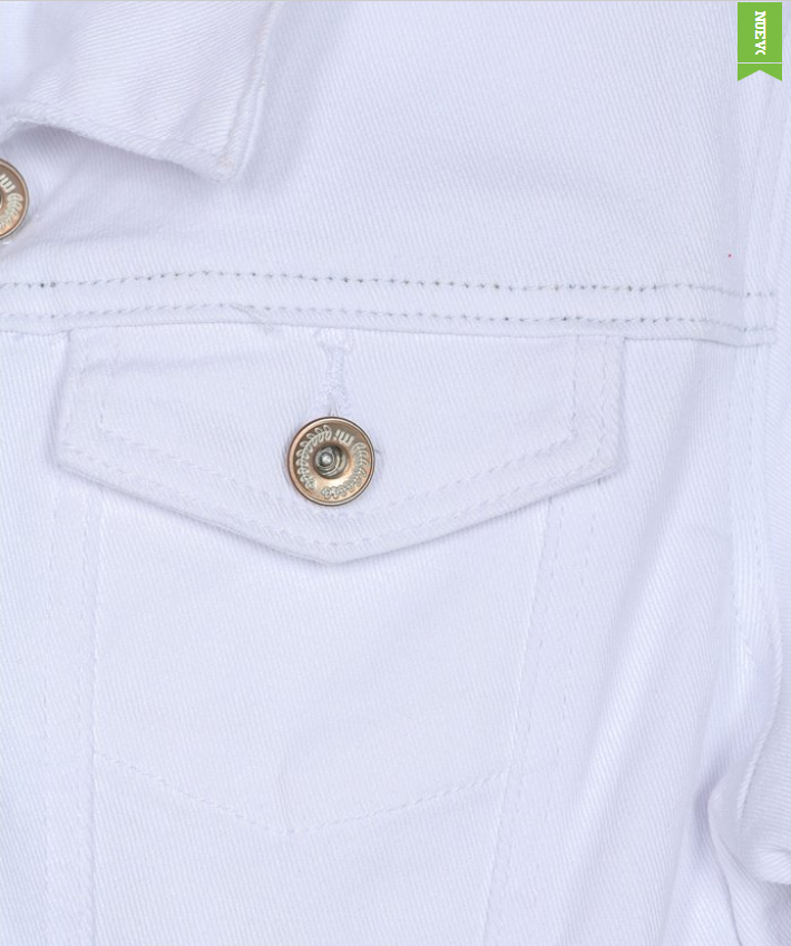 Cazadora denim básica - blanco