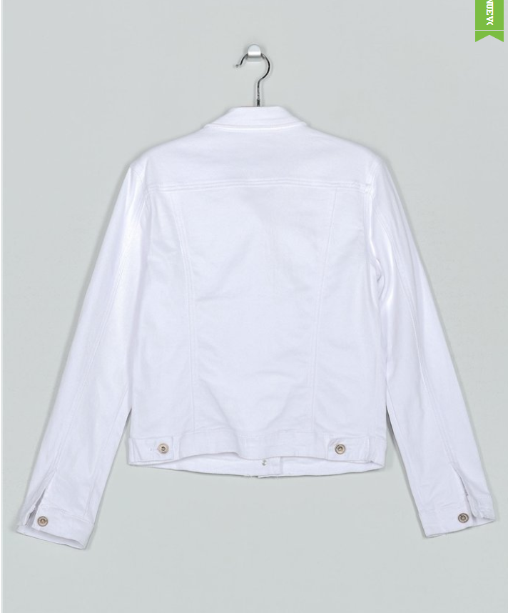 Cazadora denim básica - blanco