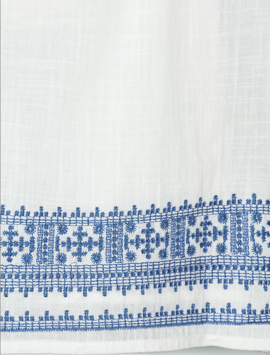 Blusa bordada efecto lino - 3 colores