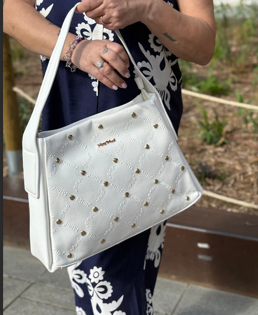 Bolso Corazones - blanco