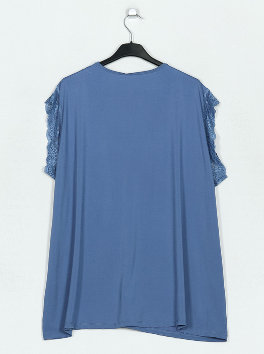 Top fluido encaje curvy - varios colores