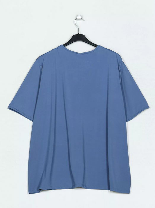 Blusa fluida encaje curvy