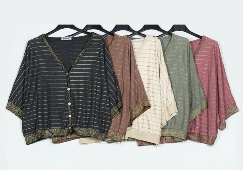 Chaqueta amplia rayas