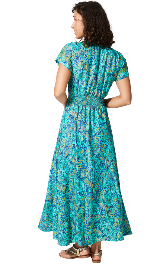 Vestido largo manga corta Sapeira