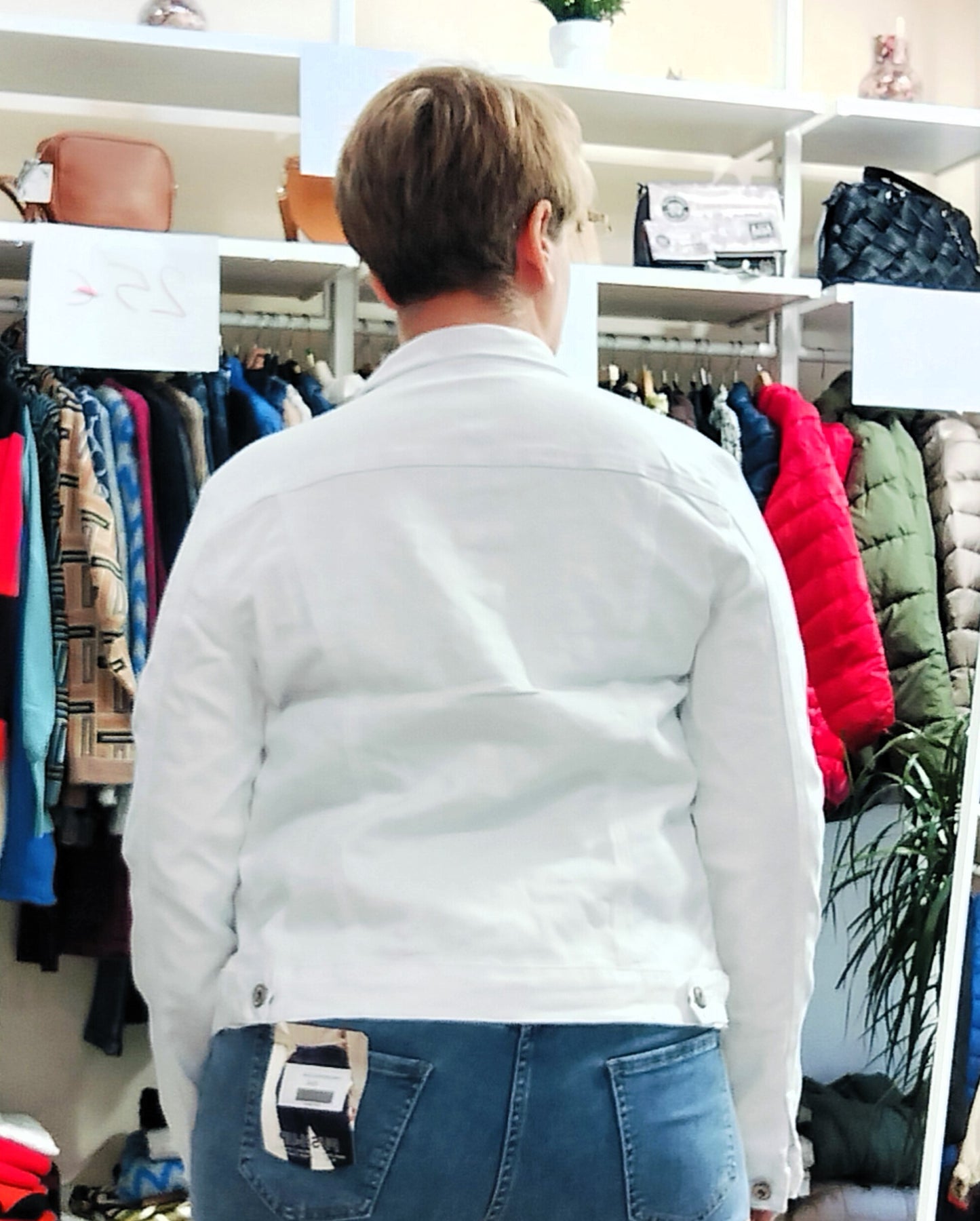 Cazadora denim básica - blanco