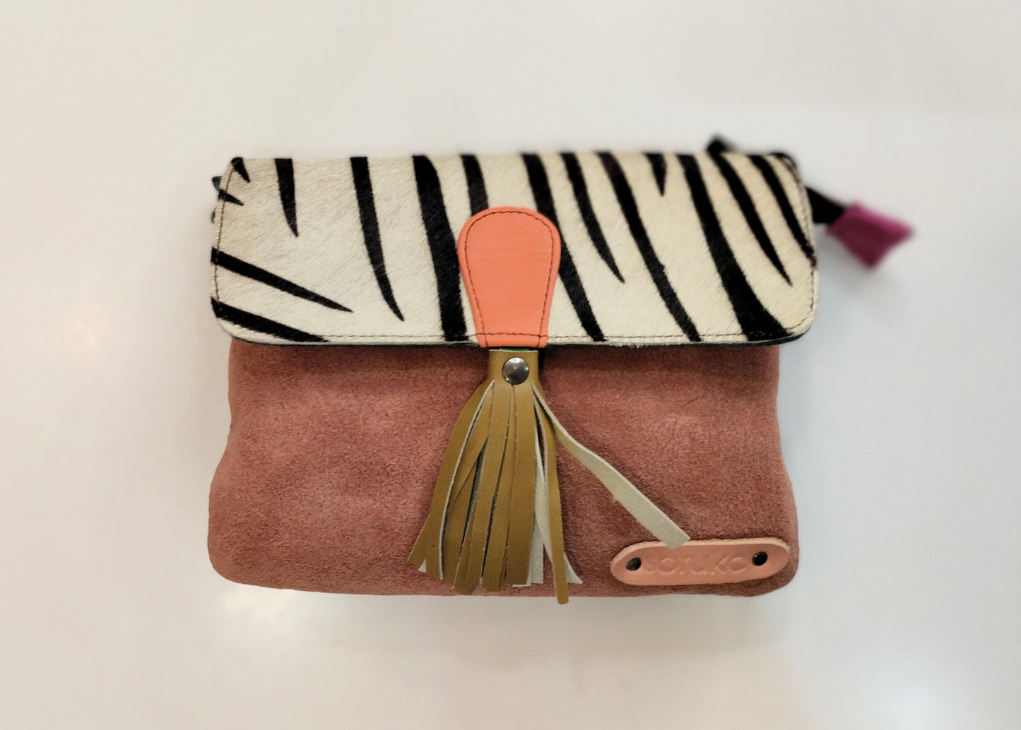 Bolso y riñonera Juliette - azul y marrón