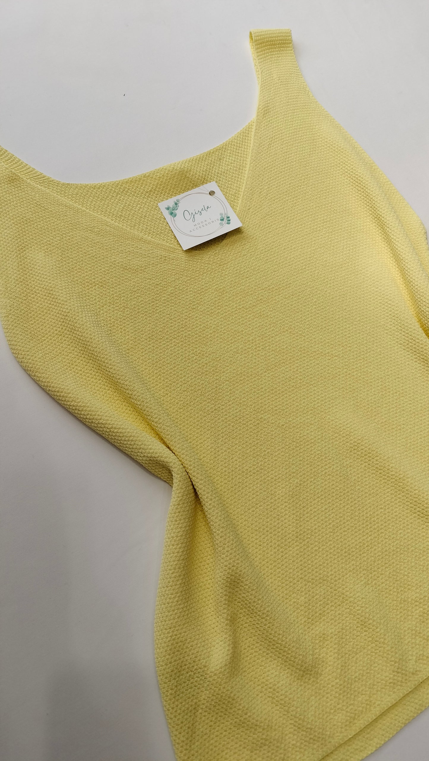 Top liso - rosa y amarillo