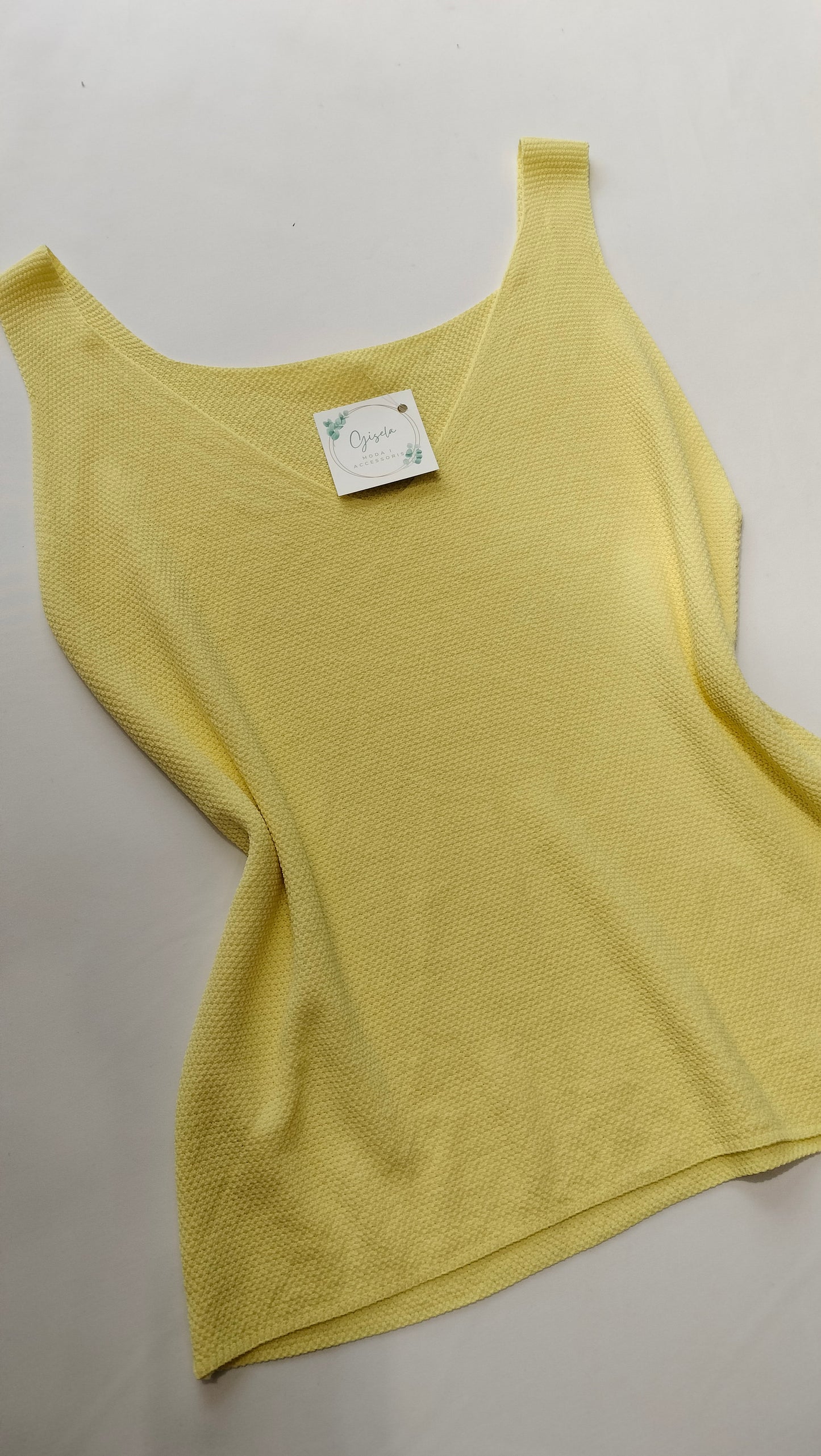 Top liso - rosa y amarillo