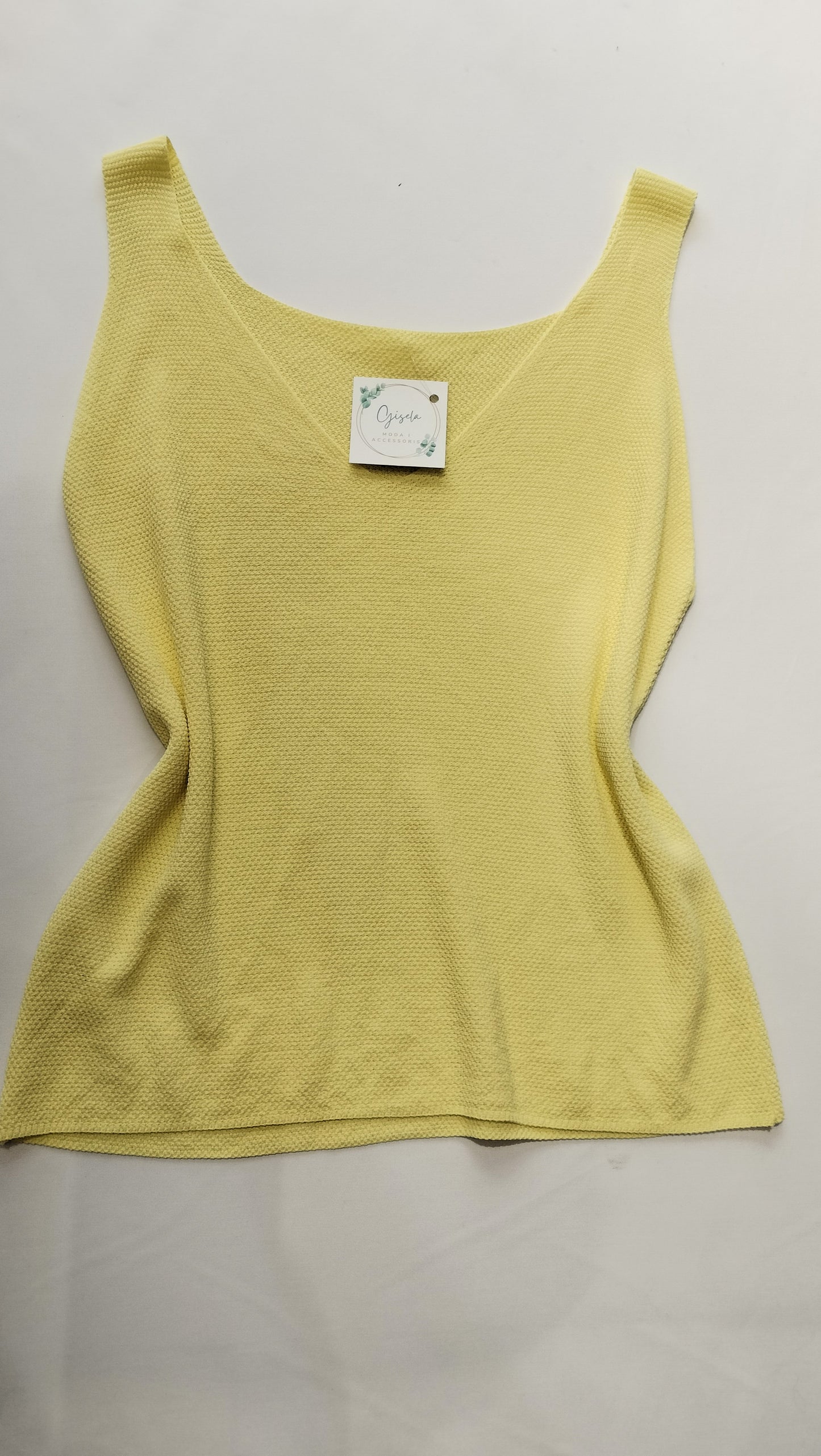 Top liso - rosa y amarillo
