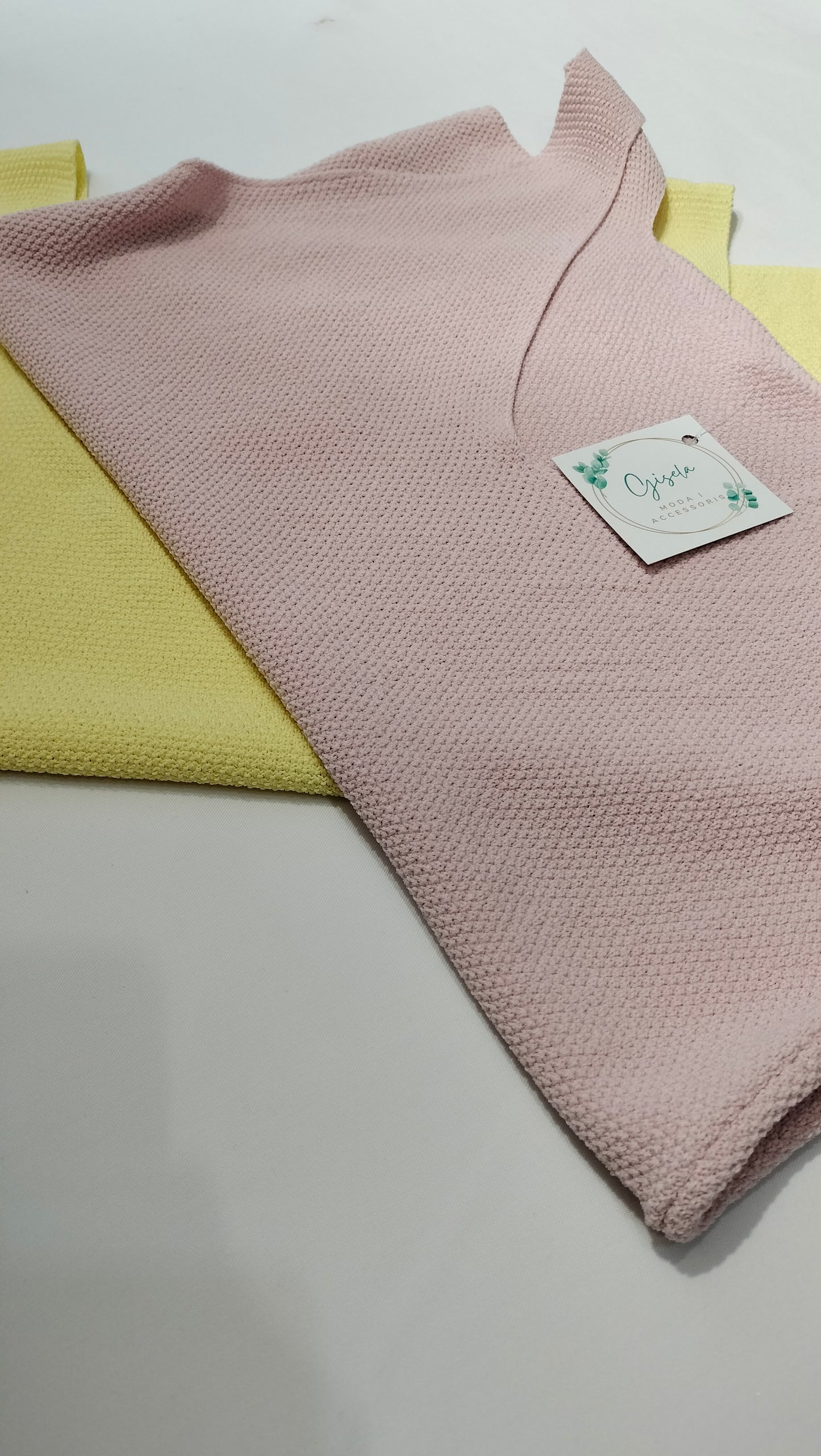 Top liso - rosa y amarillo