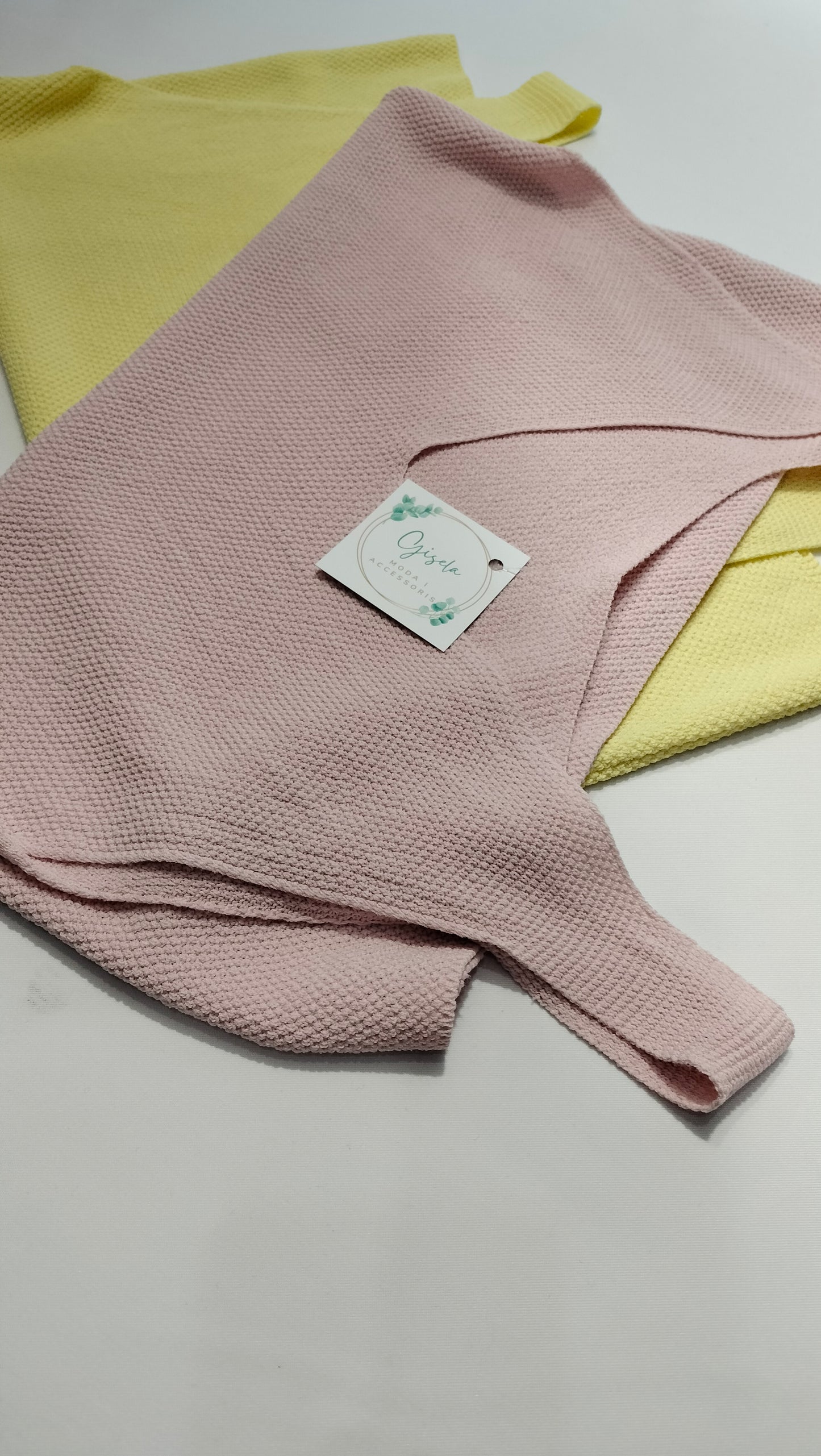 Top liso - rosa y amarillo