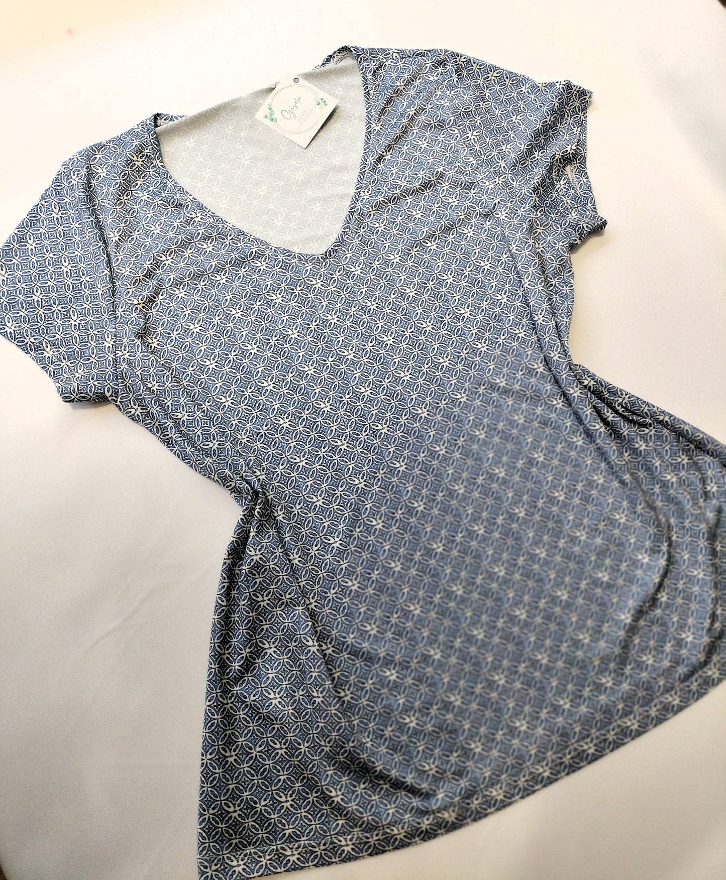 Camiseta estampada Nicté - azul marino