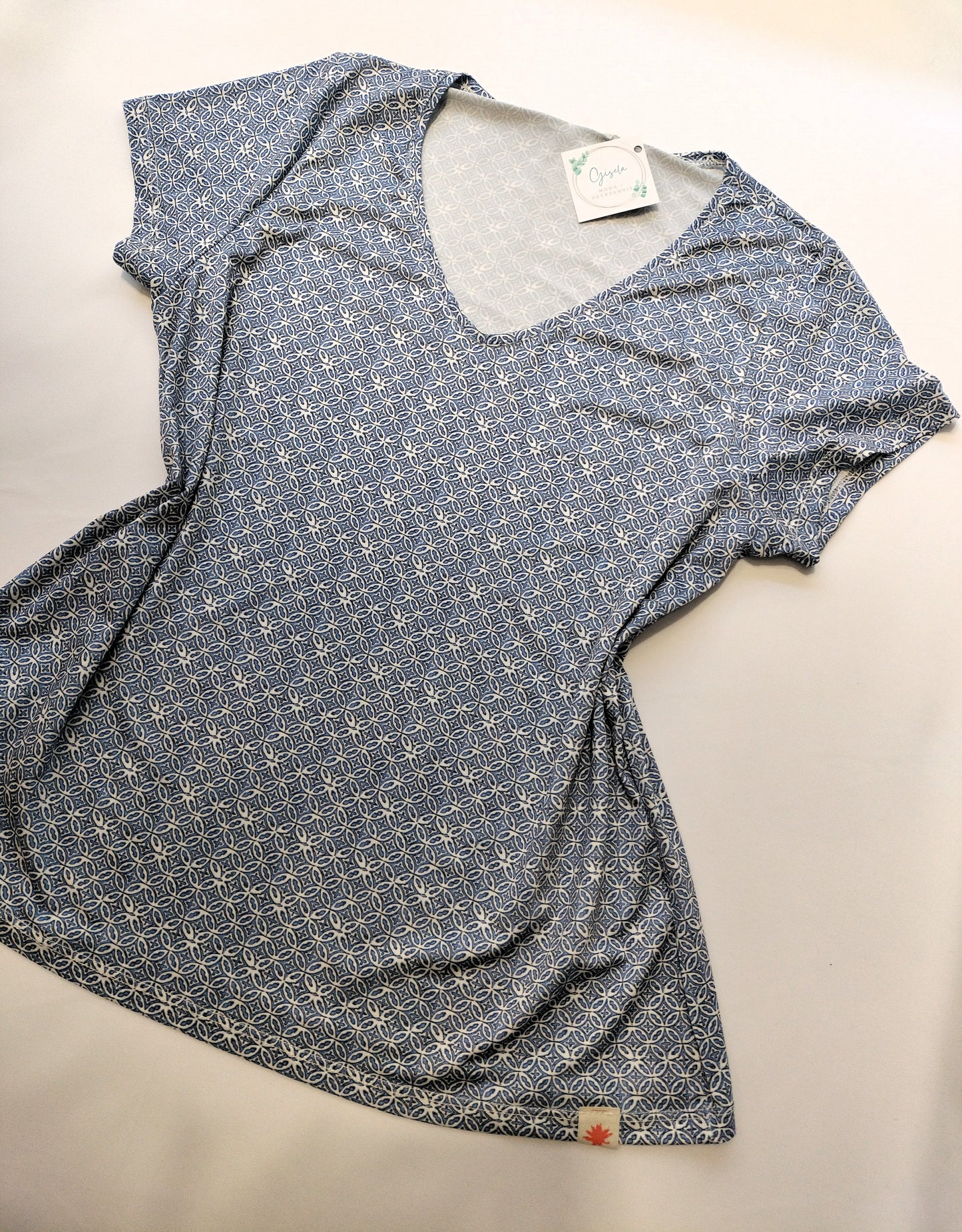 Camiseta estampada Nicté - azul marino
