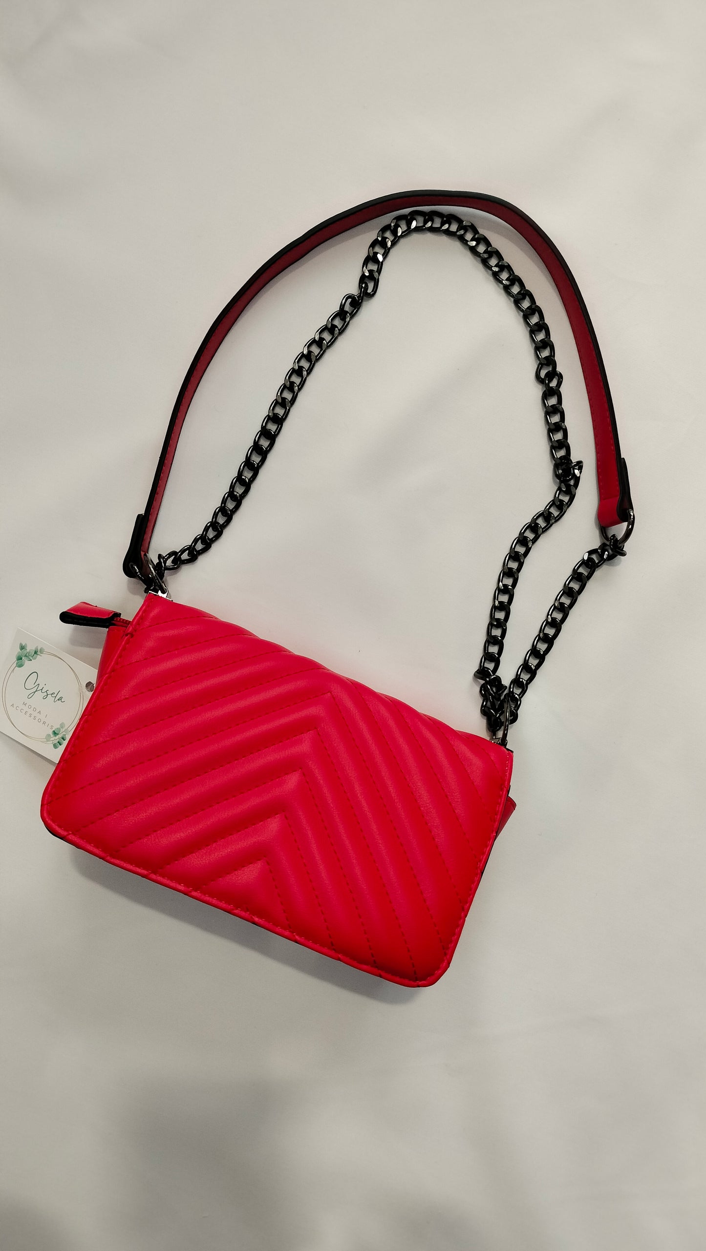 Bolso bandolera acolchada cadenas