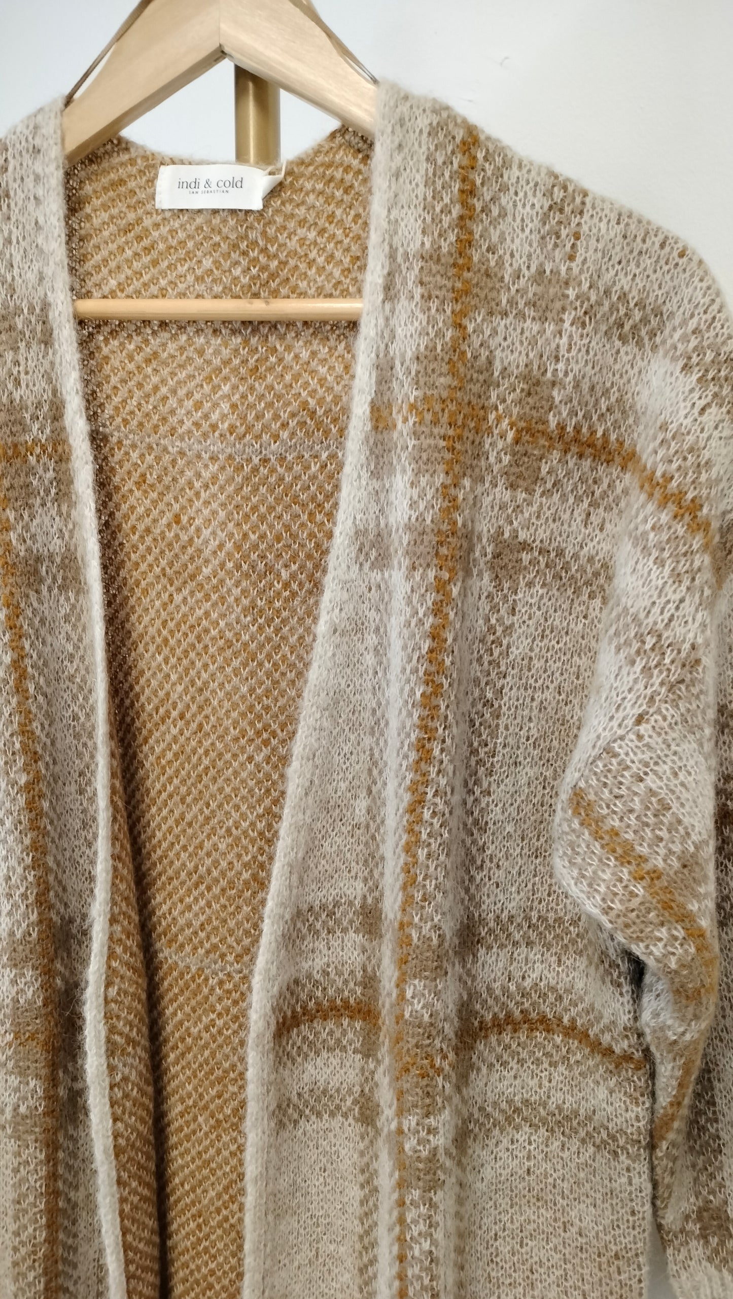 Cárdigan lana cuadros