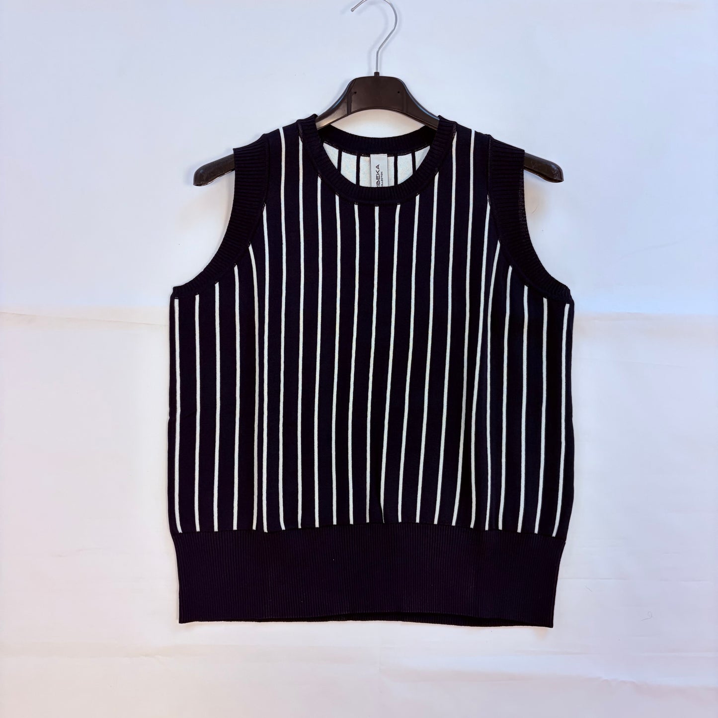 Jersey punto navy sin mangas