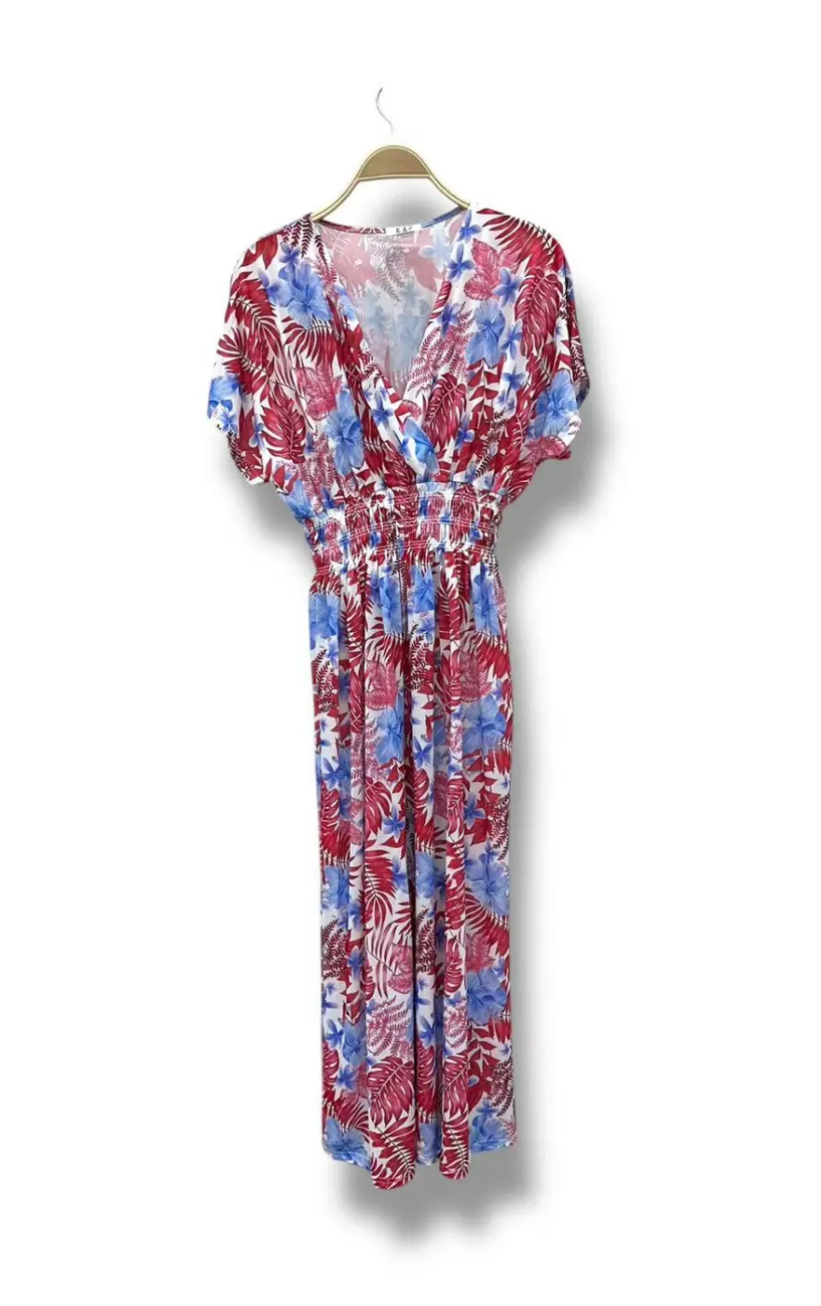 Vestido largo Floresta - fucsia