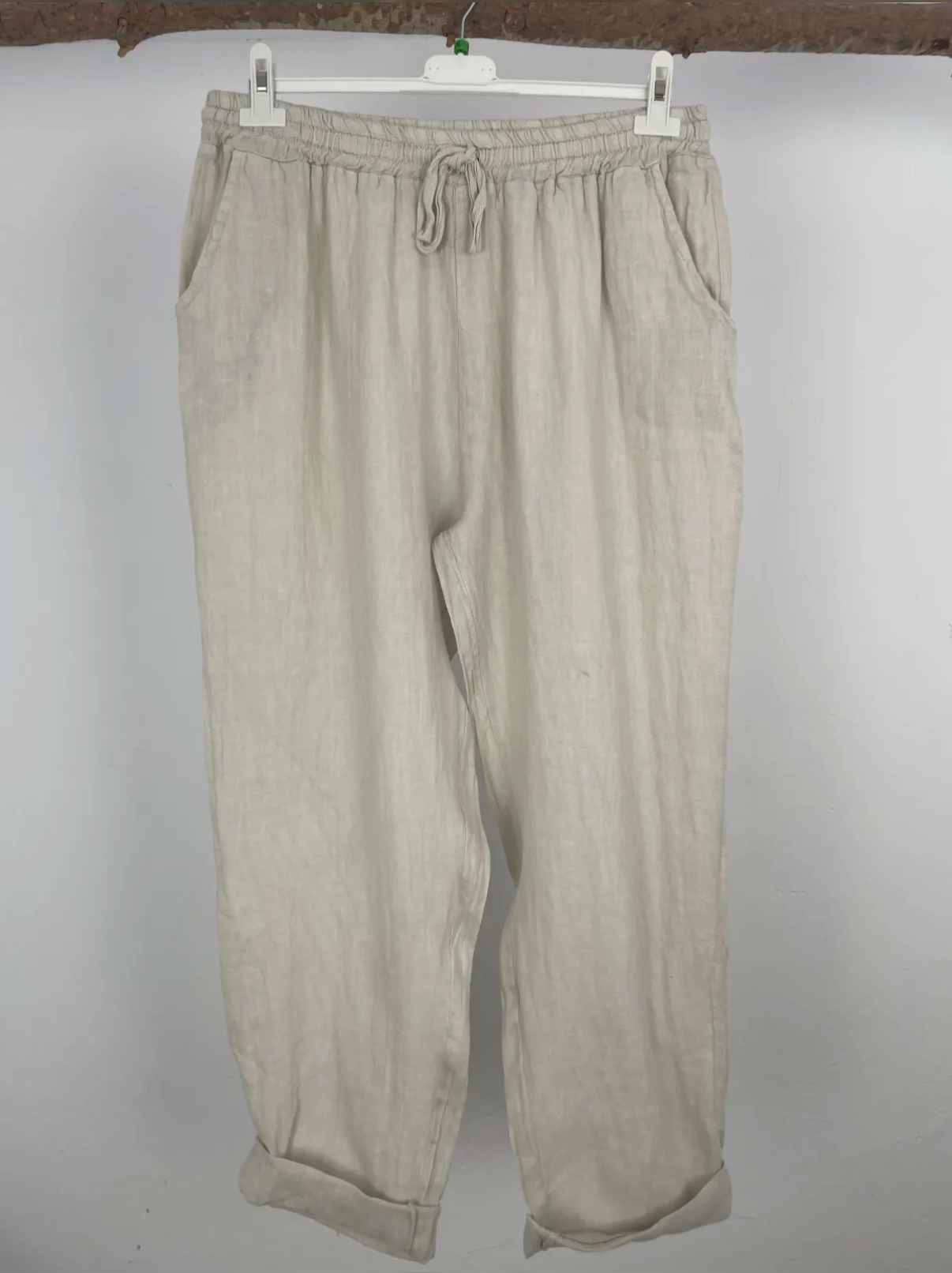 Pantalón curvy lino