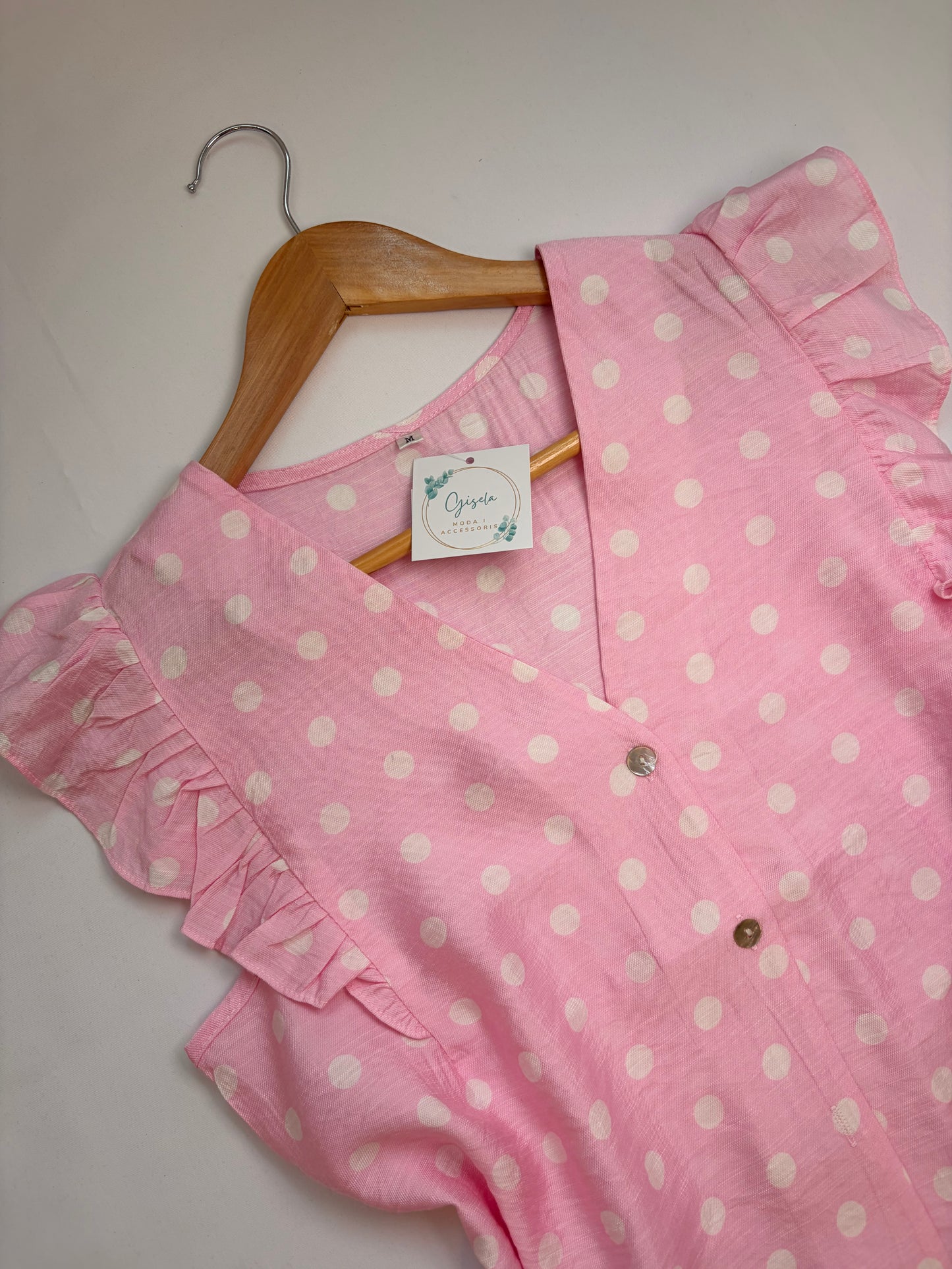 Blusa lunares - rosa