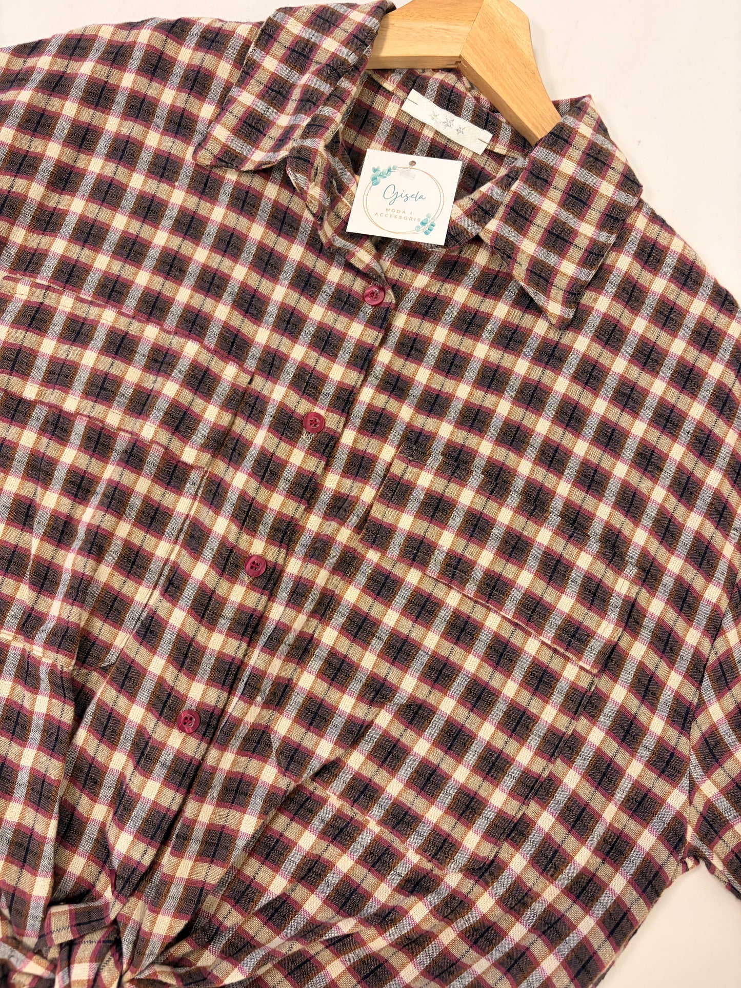 Camisa cuadros marrón