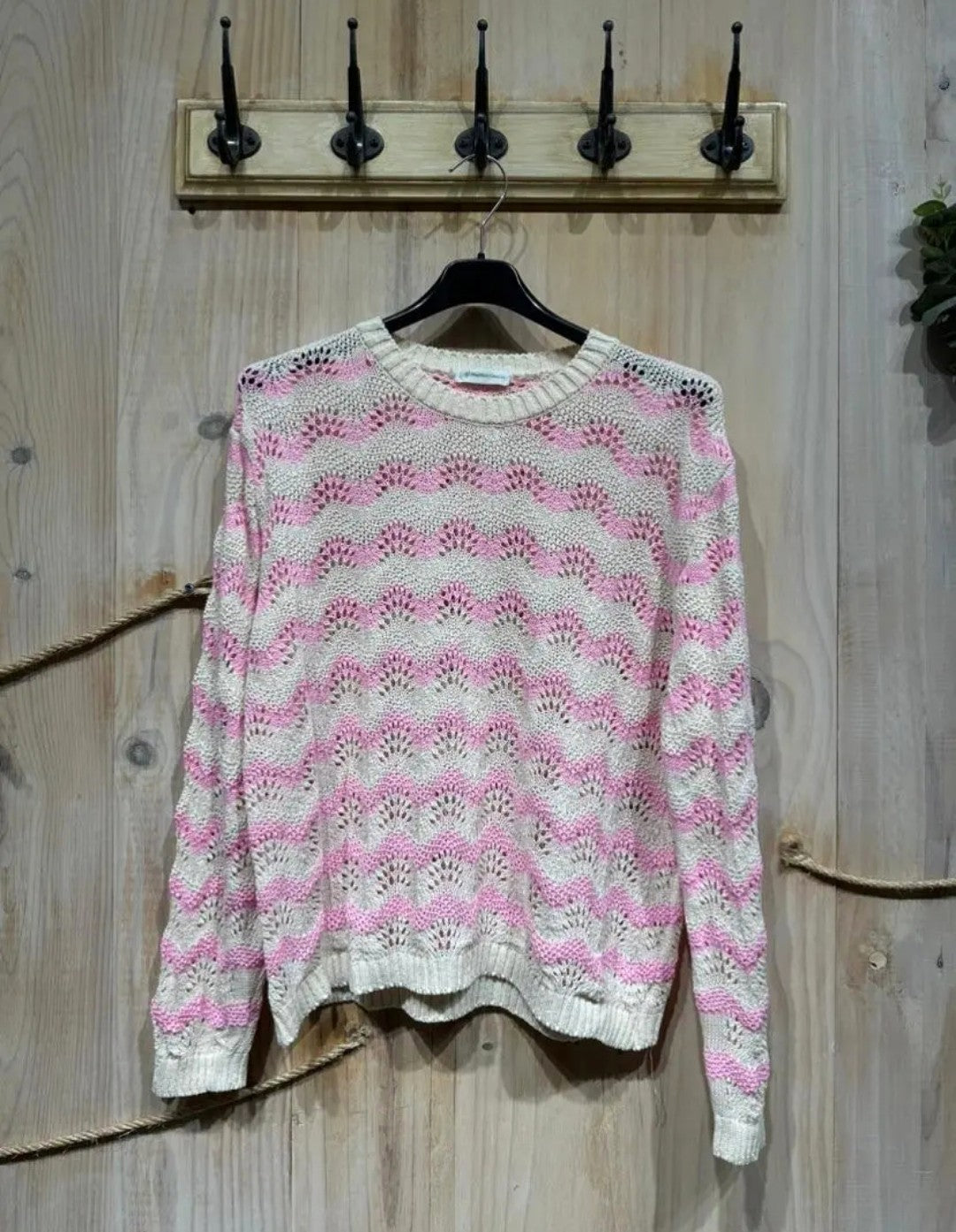 Jersey calado - rosa