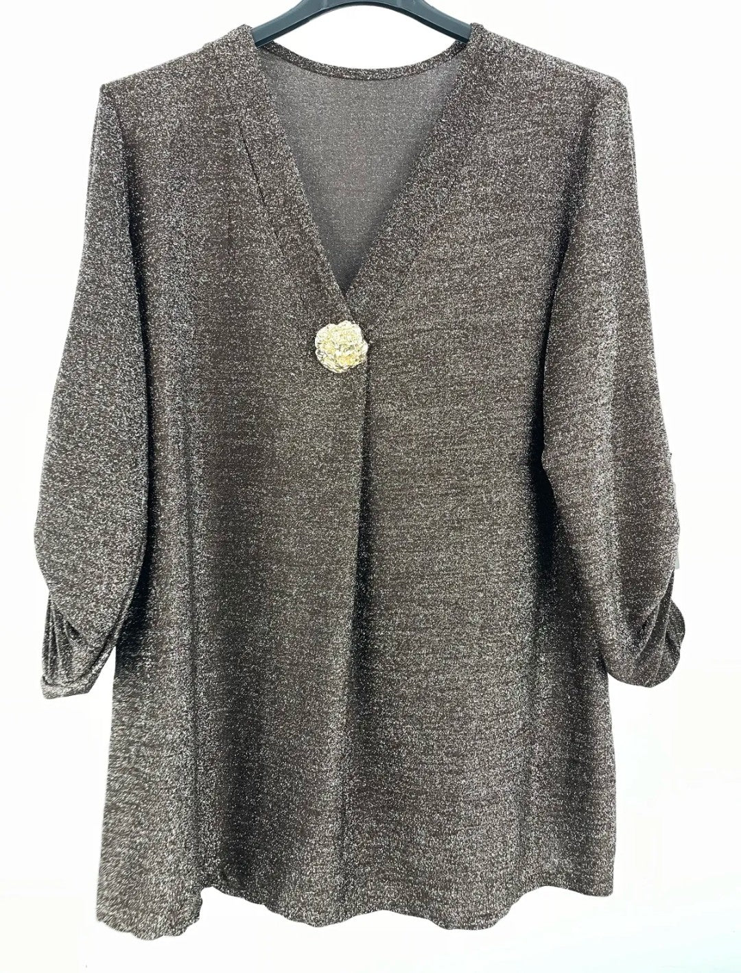 Blusa curvy plateada