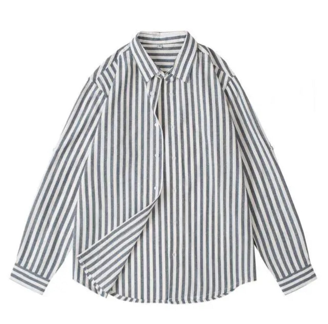 Camisa lino rayas