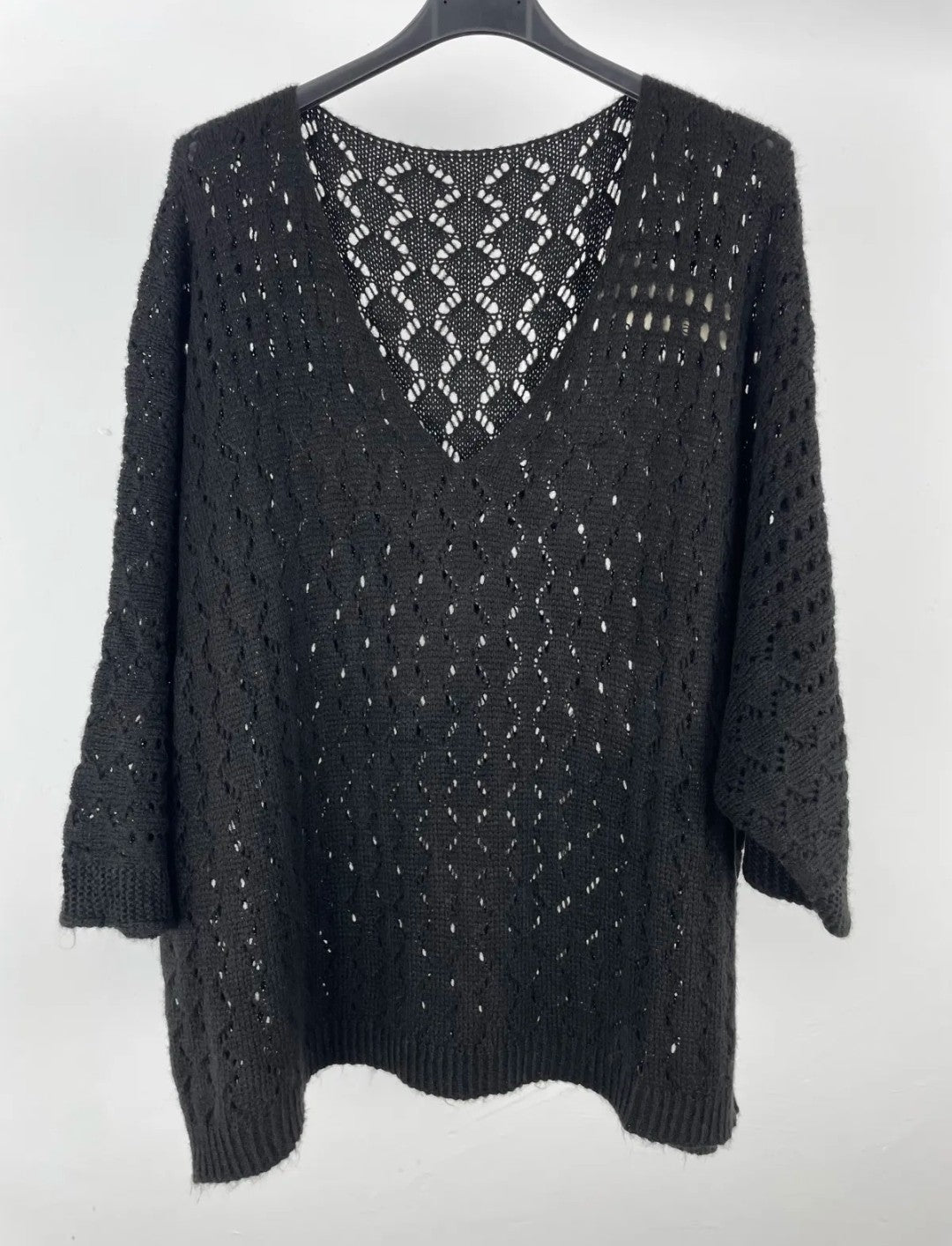 Jersey curvy calado - negro