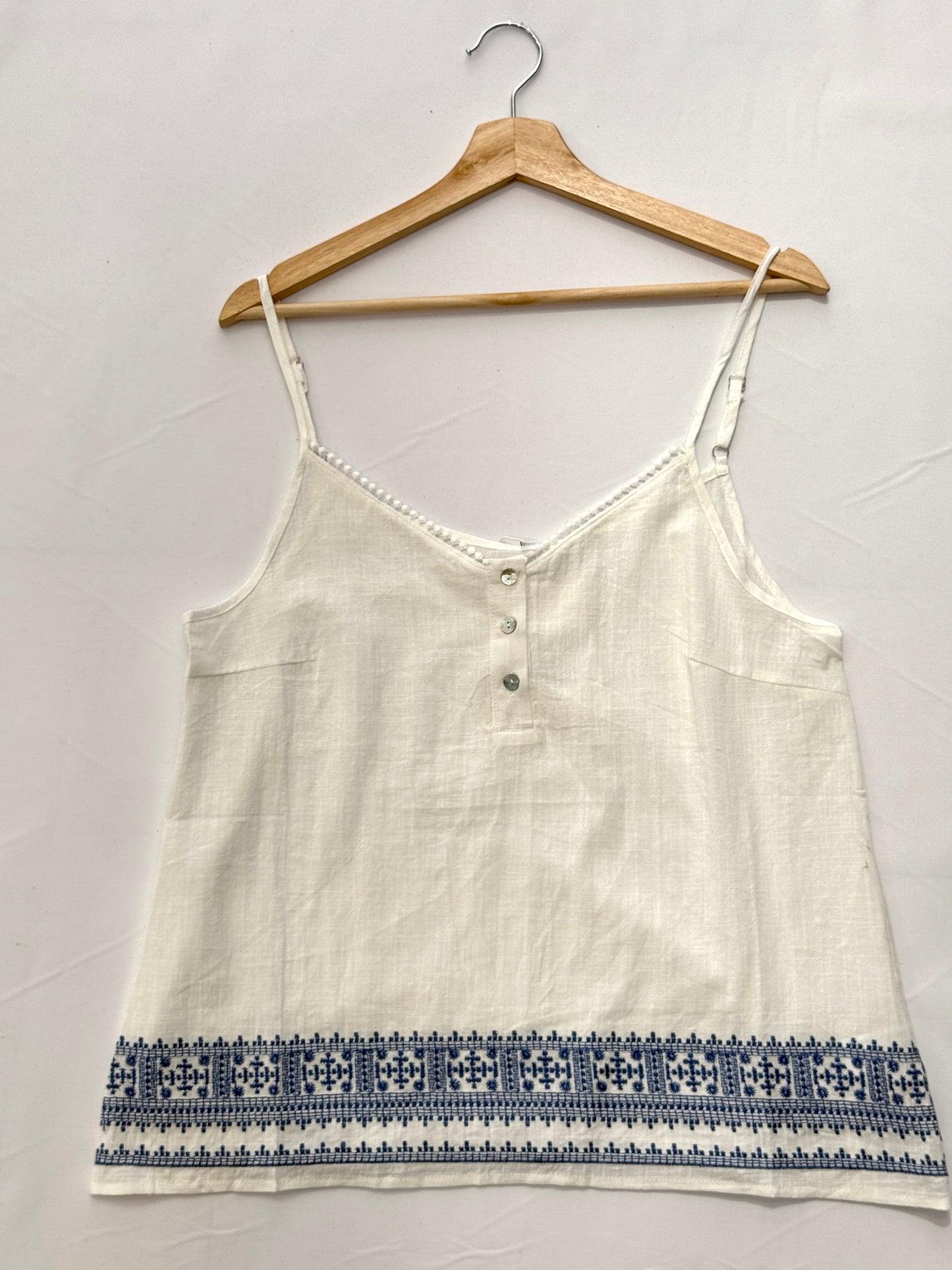 Blusa bordada efecto lino - 3 colores
