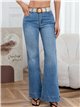 Jeans flare con cinturón