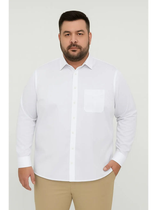 Camisa blanca talla grande
