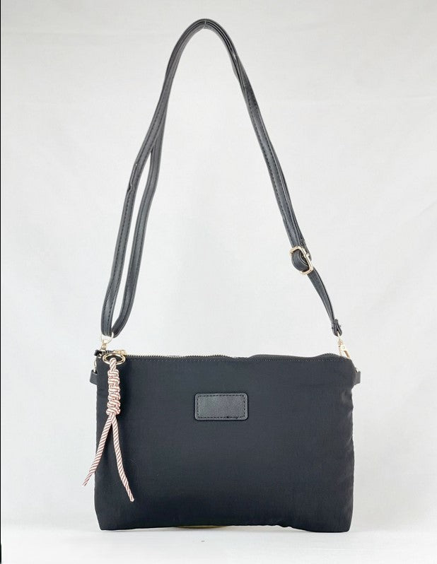 Bolso nylon tipo bandolera - negro