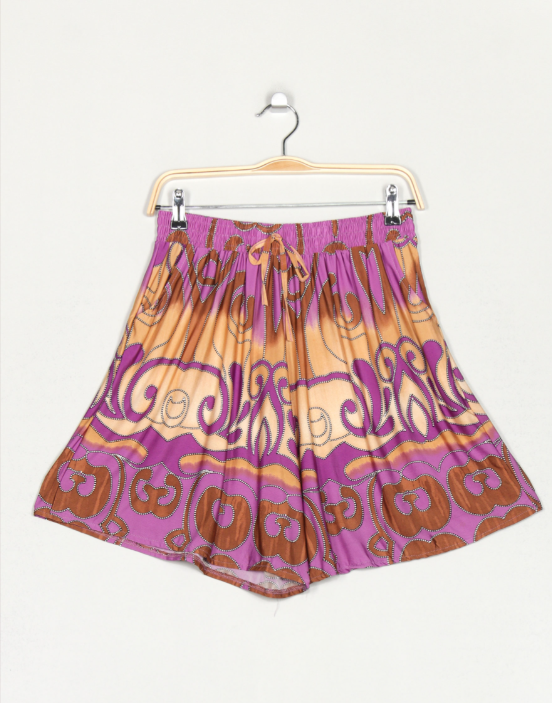 Short fluido estampado - morado