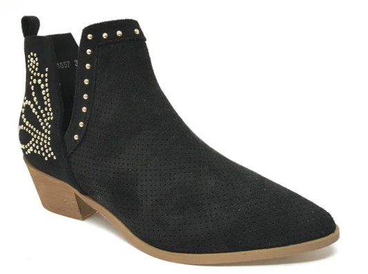 Botin tachuelas negro