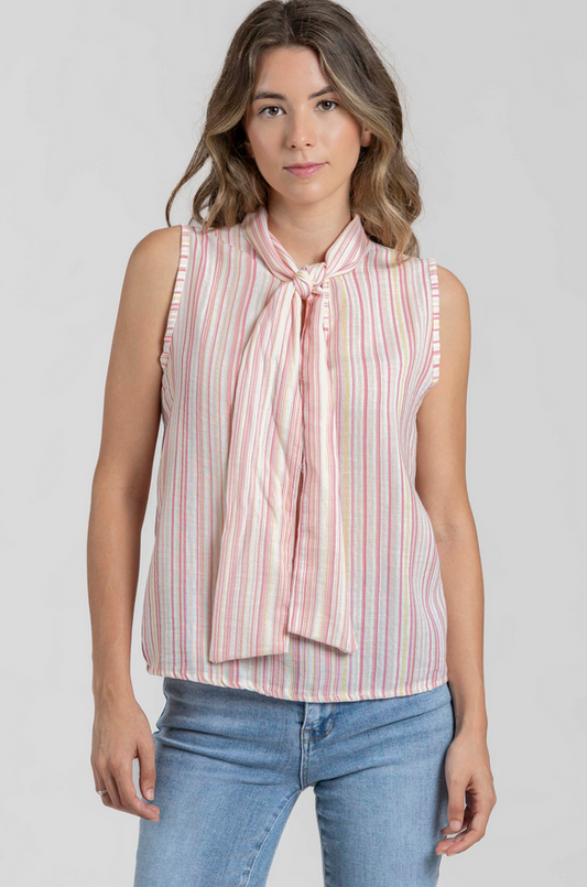 Blusa lino Rayas