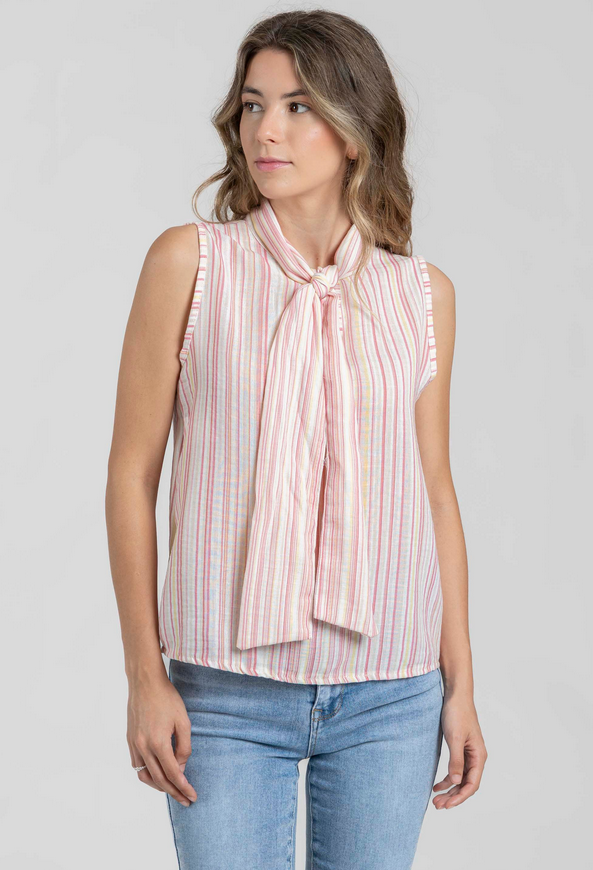 Blusa lino Rayas