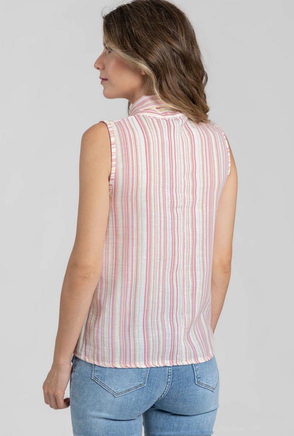 Blusa lino Rayas