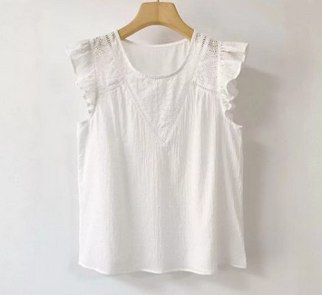 Blusa bordada volante