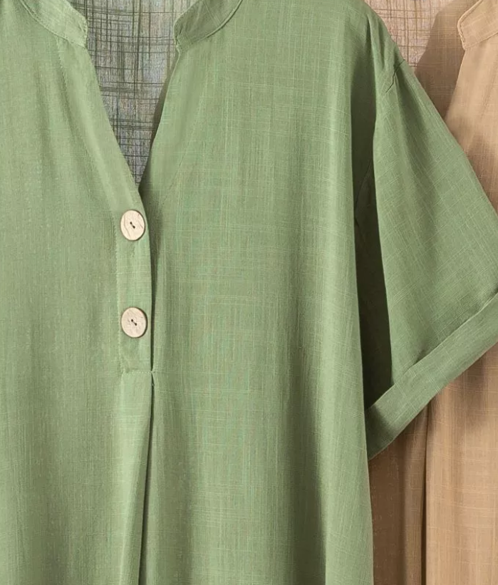 Vestido amplio de lino