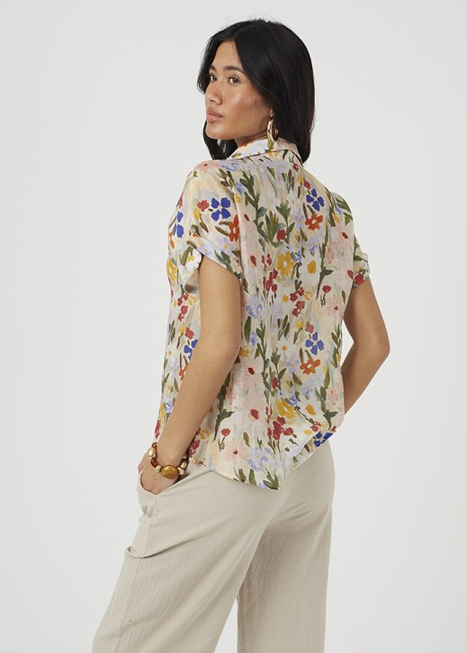 Camisa purpura floral