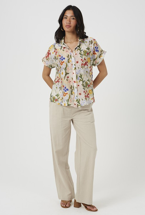 Camisa purpura floral