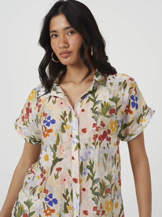 Camisa purpura floral